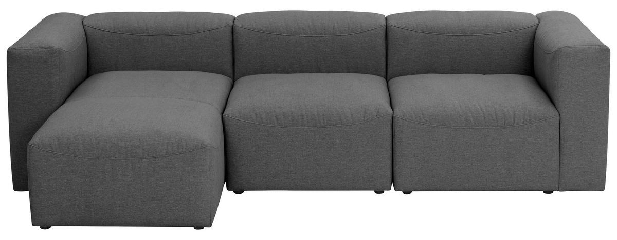 Ecksofa Lena Anthrazit Flachgewebe - Anthrazit, Design, Textil (160/275cm) - Max Winzer