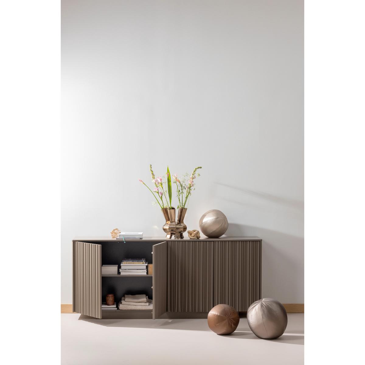 Pouf Rodeo Braun B: 30cm - Braun, Design, Textil (30/30/30cm) - Livetastic