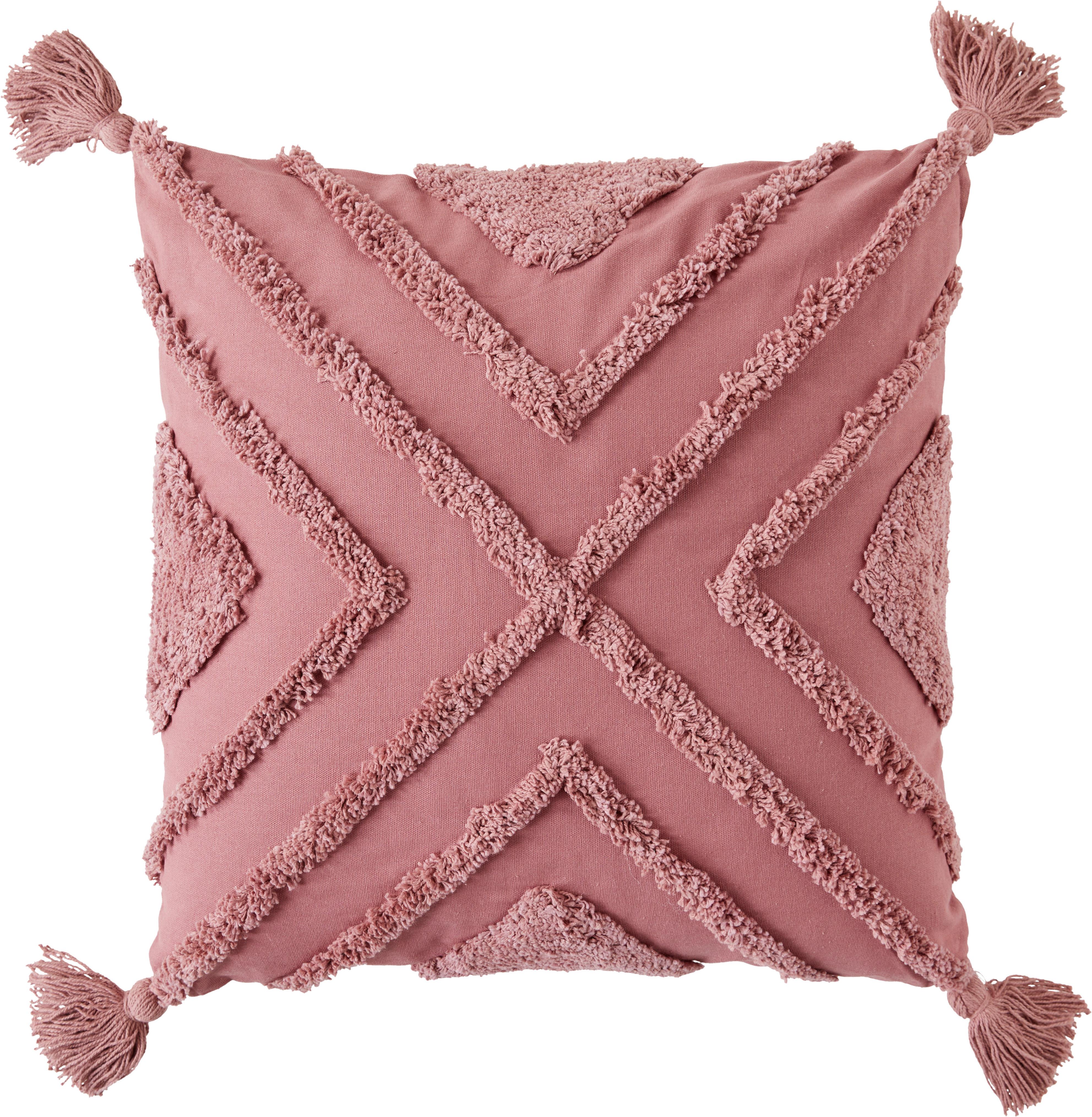 Dekorační Polštář Nouria, 50/50cm, Růžová - starorůžová, Lifestyle, textil (50/50cm) - Premium Living