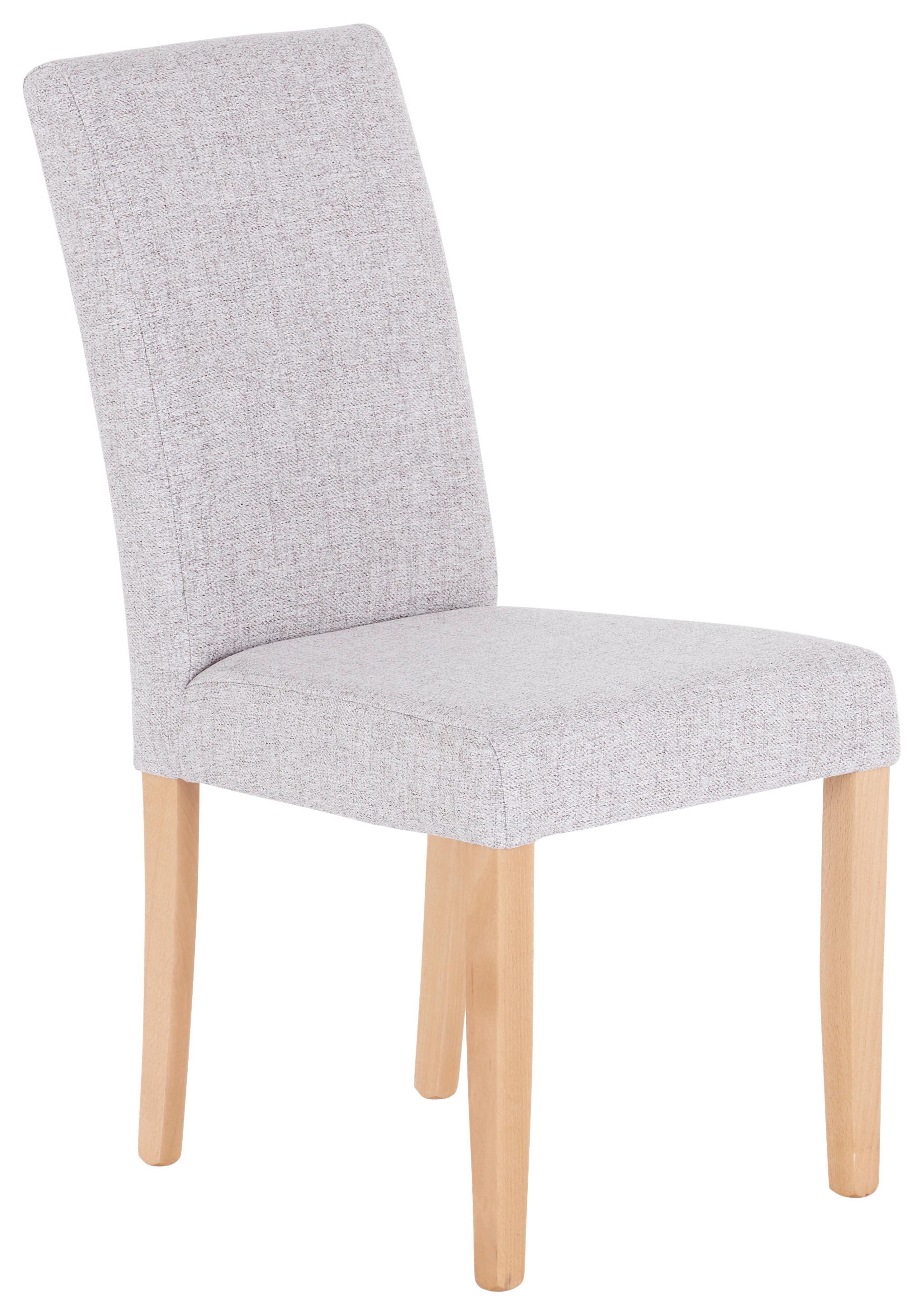 Jídelní židle JOHN - přírodní barvy/béžová, Konvenční, kompozitní dřevo/textil (43,5/94/59cm) - Based