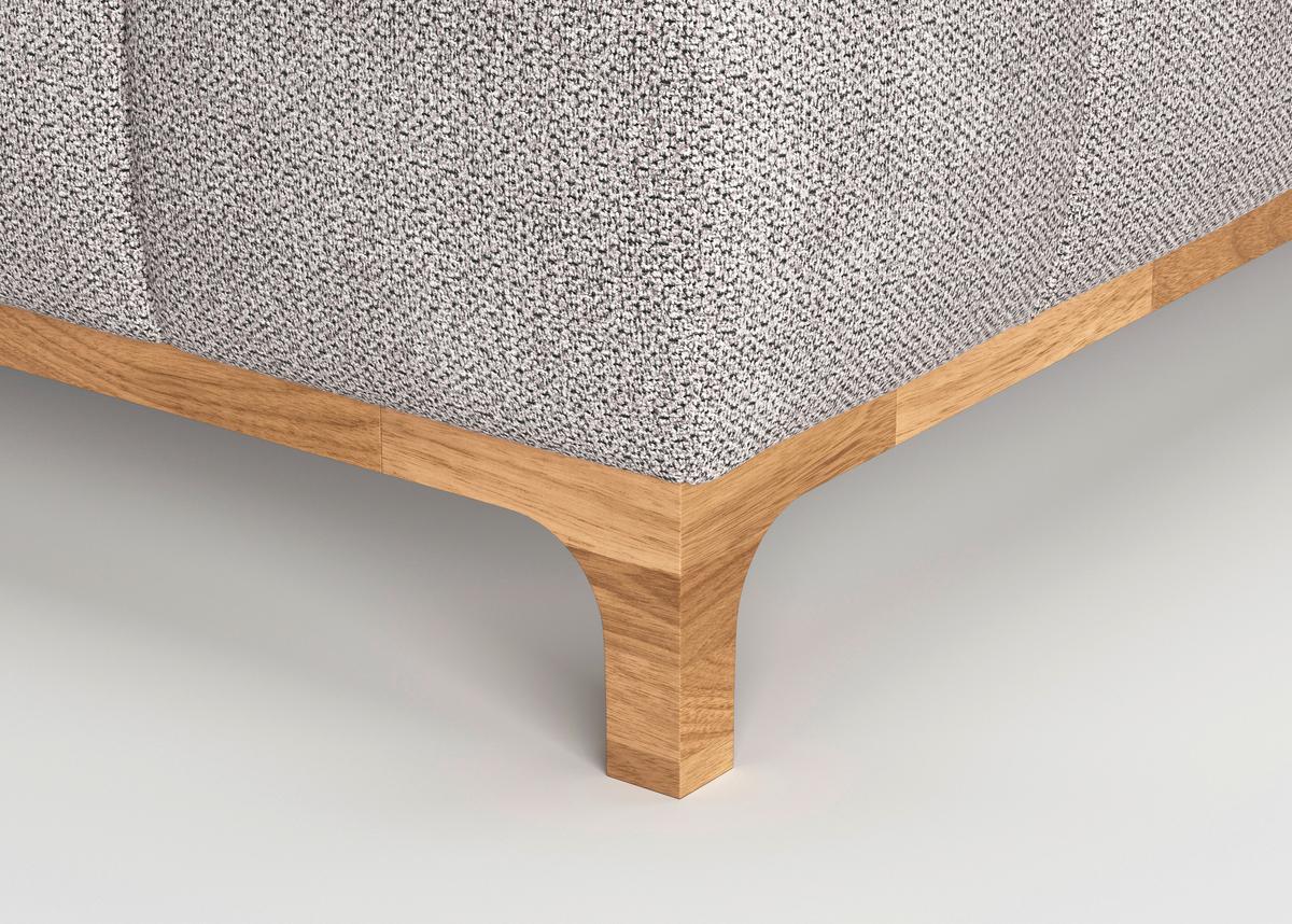 Boxspringbett Moon mit Topper 160x200 cm - Taupe/Eichefarben, MODERN, Holz/Holzwerkstoff (160/200cm) - MID.YOU