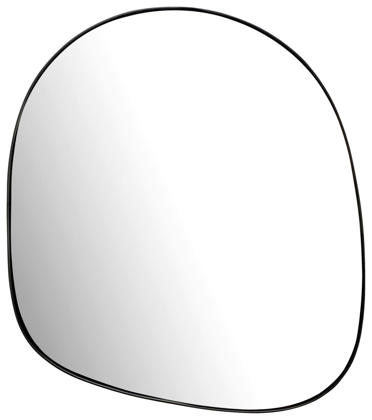 Wandspiegel Schwarz B: 53 cm - Schwarz, Design, Glas/Metall (53/60/2,5cm) - MID.YOU