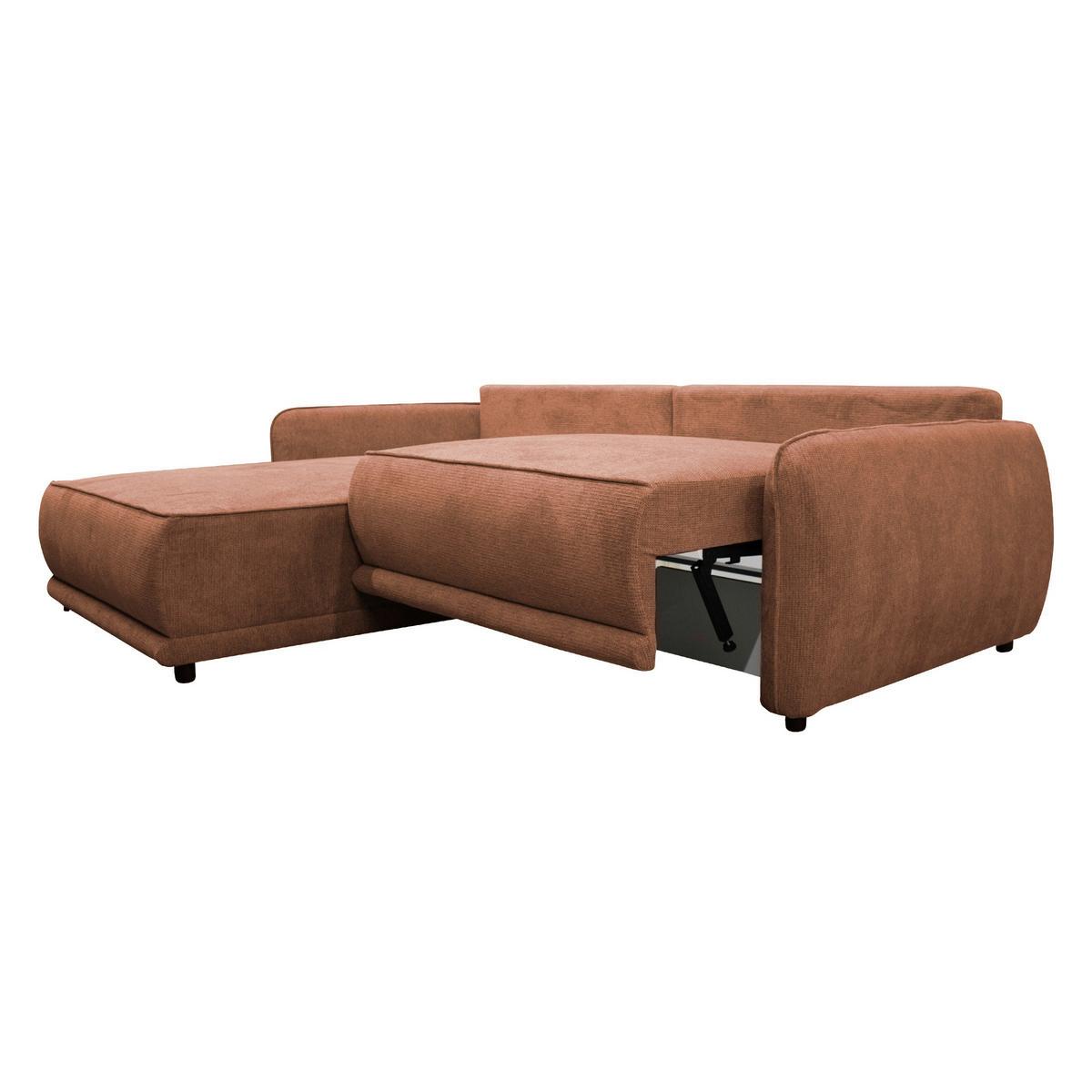 Ecksofa Fresh Rostfarben 195x264 cm - Rostfarben/Beige, Design, Textil (195/264cm) - MID.YOU