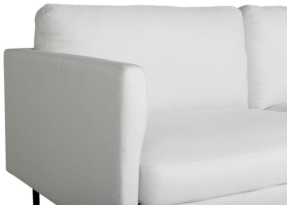2-sitzer-sofa Zoom - Creme/Schwarz, Design, Textil/Metall (180/78/80cm) - Livetastic