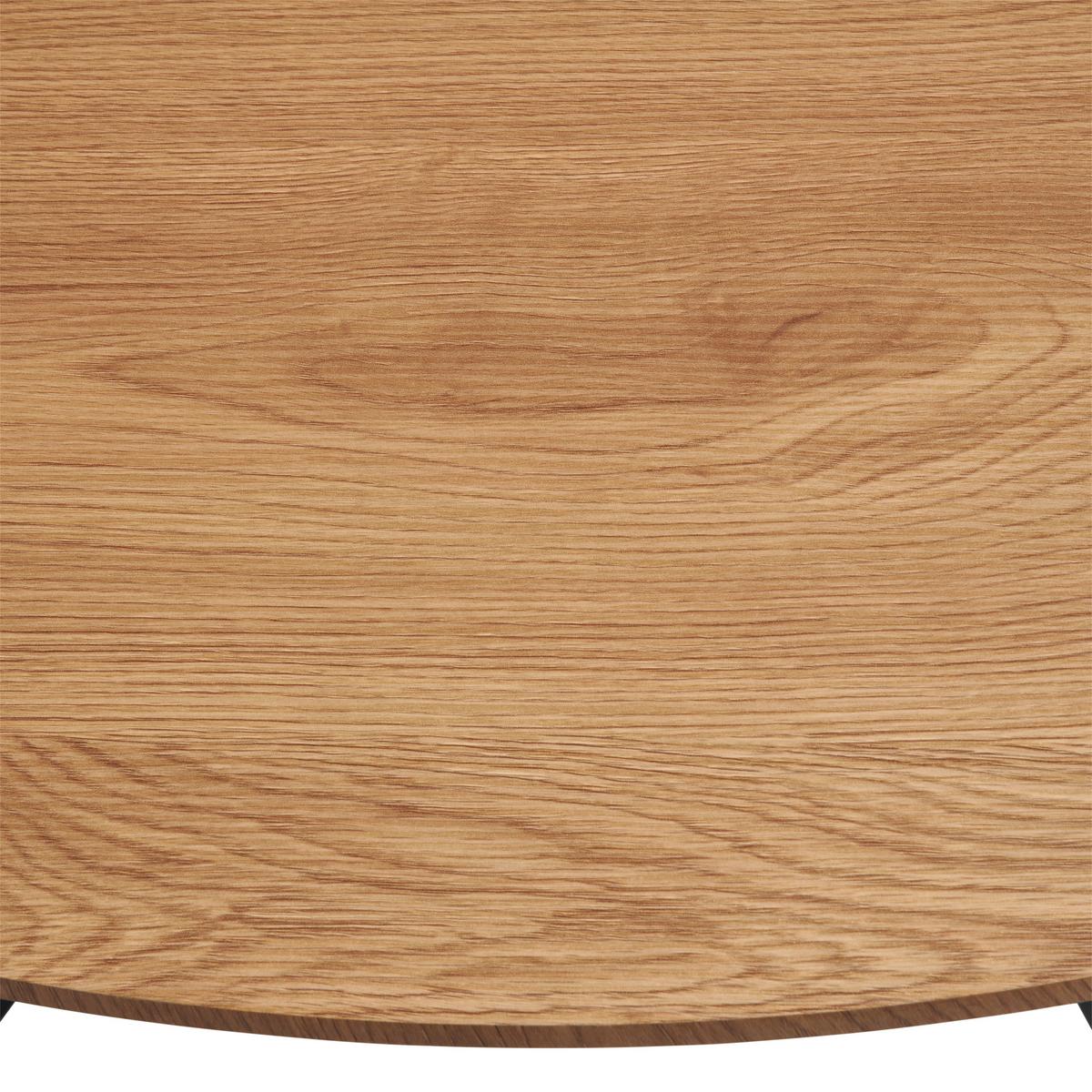 Esstisch Levin Mdf Eiche Dekor, B: 120 cm - Eichefarben/Schwarz, KONVENTIONELL, Holzwerkstoff/Metall (120/120/76cm) - MID.YOU