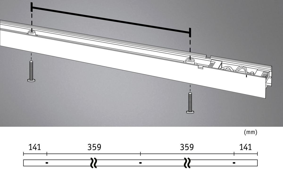 Schienensystem-einspeiser Linion Schwarz B: 4 Cm - Schwarz, Basics, Kunststoff/Metall (100/4/4cm) - Paulmann
