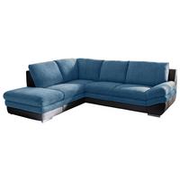 Wohnlandschaft In L-Form Nardo 221x264 cm - Blau/Chromfarben, MODERN, Textil (221/264cm) - MID.YOU