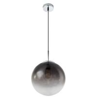 Hängeleuchte H: 120 Cm 1-Flammig Mit Rauchglas - Chromfarben/Grau, Basics, Glas/Metall (25/120cm) - Globo
