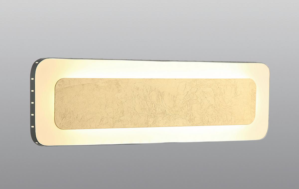 Led-wandleuchte L Go Solaris 1-Flammig 3-Helligkeitsstufen - Goldfarben/Schwarz, Design, Metall (40/12/4,5cm)