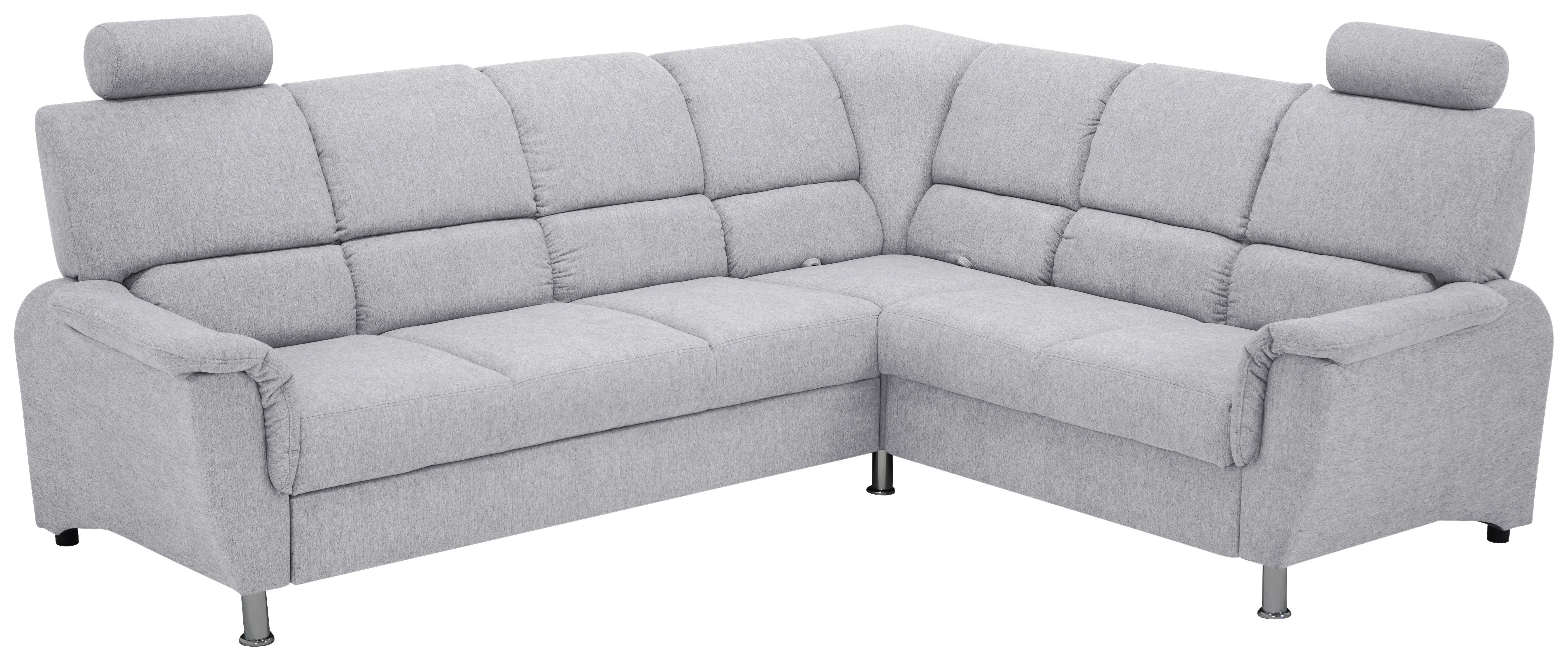 Sedačka MARSYLIA, pravá, modrošedá - černá/barvy stříbra, Design, kov/dřevo (270/219cm) - MID.YOU
