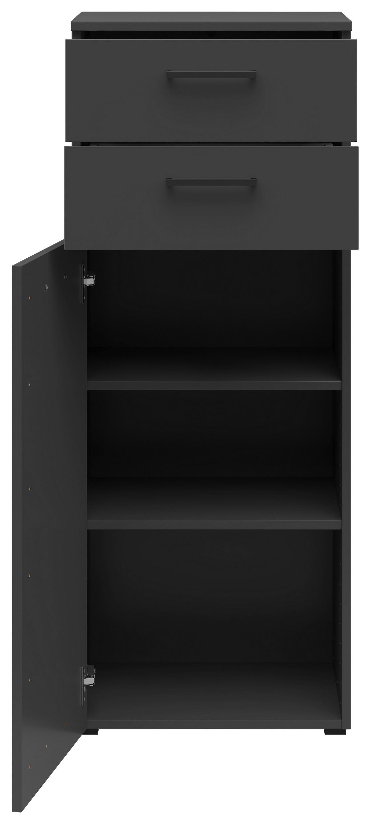 Komoda MULTISTAURAUM š: 45 cm - čierna/grafitová, Modern, kompozitné drevo/plast (45/115/40cm)