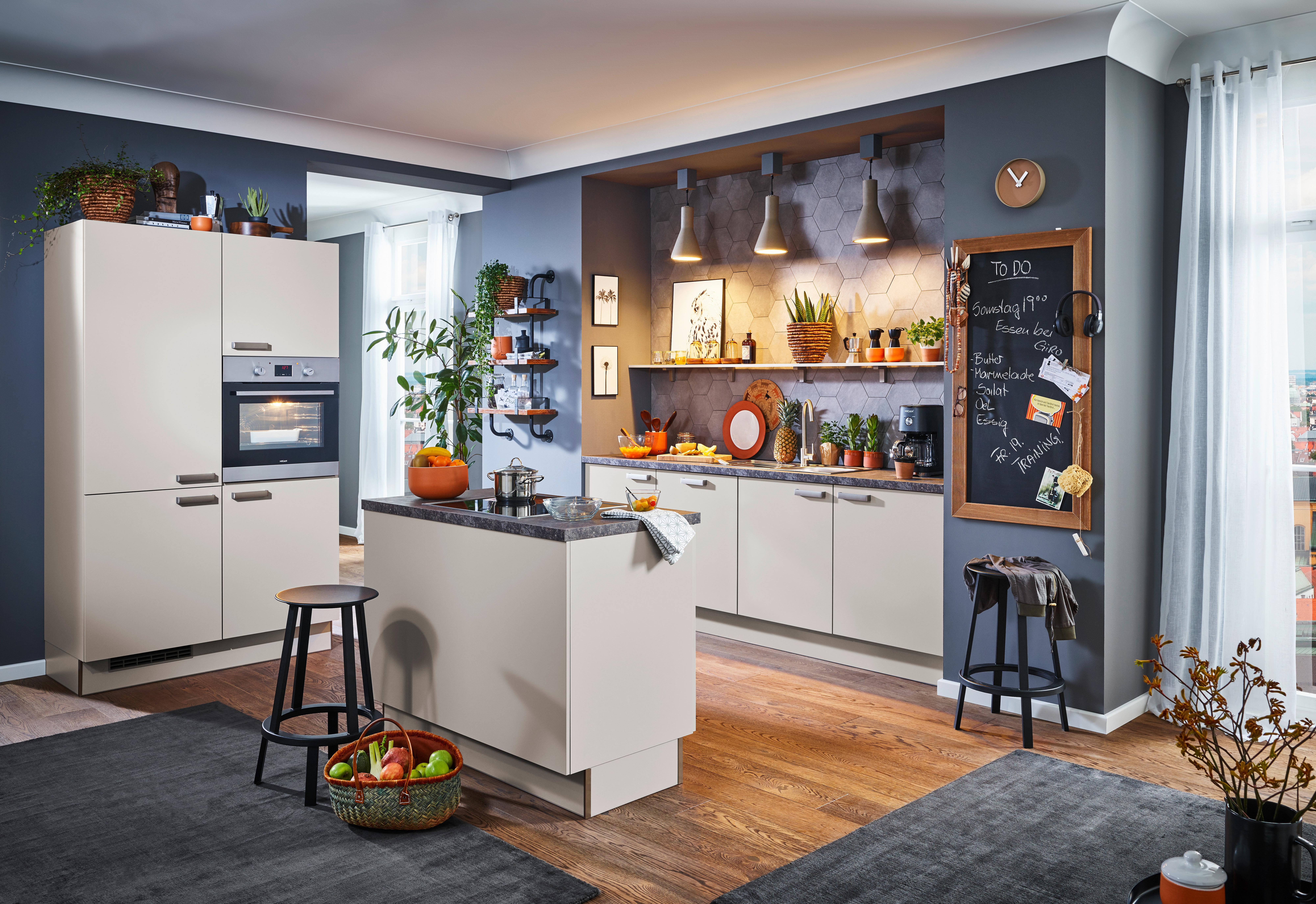 VESTAVNÁ KUCHYŇ PN80 - šedá/kašmírová, Moderní, kov/kompozitní dřevo (2x 120/240cm) - Pino