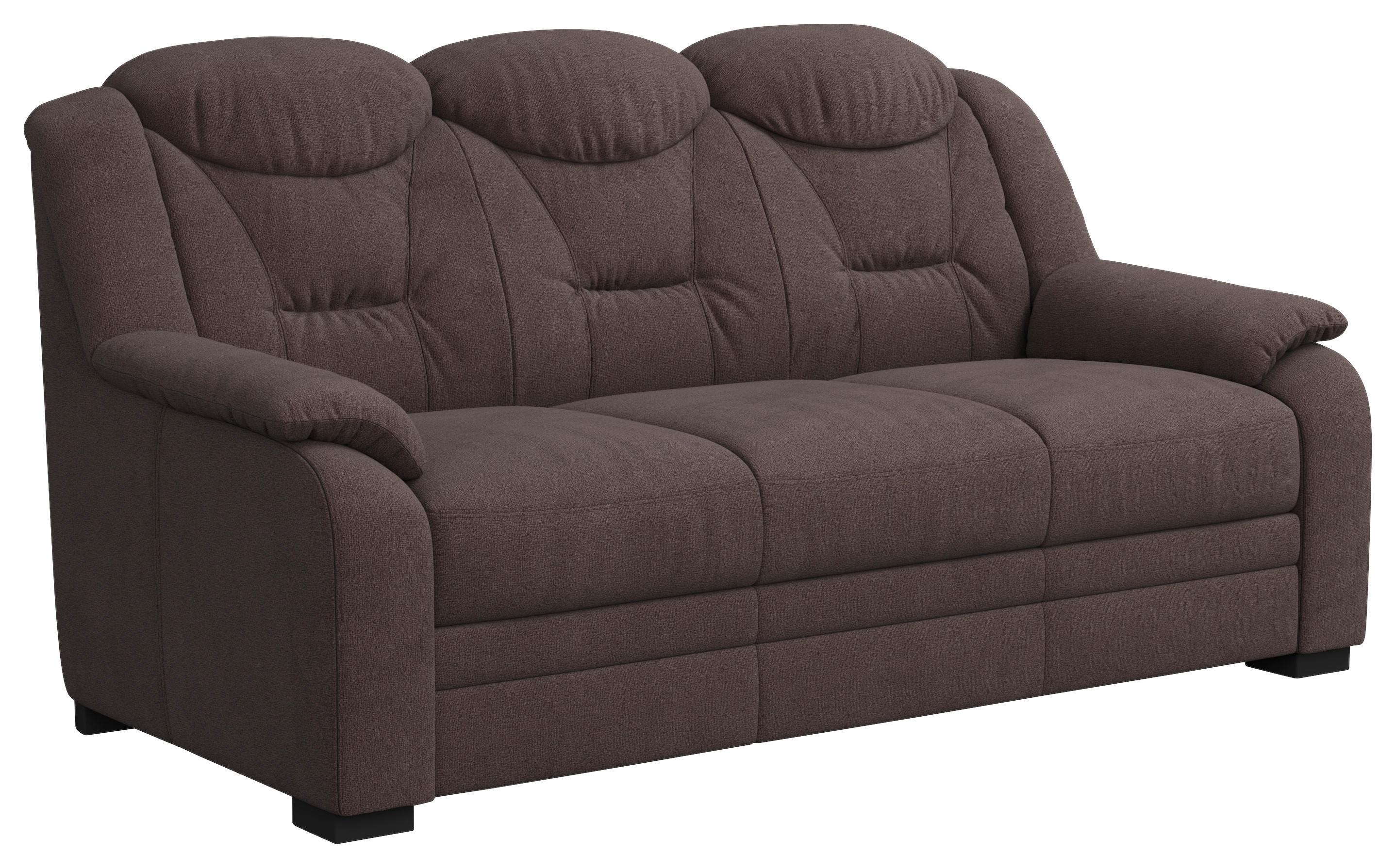 3-Sitzer-Sofa Marcus Braun B: 189 cm - Schwarz/Braun, Basics, Textil (189/99/99cm) - MID.YOU