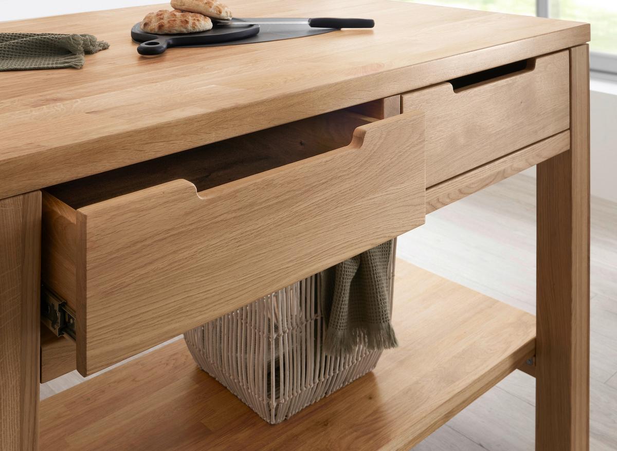 Kücheninsel Ponza Eiche Dekor B: 120 cm - Eichefarben, Basics, Holz (120/91/90cm) - MID.YOU