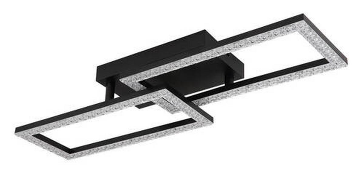 LED-Deckenleuchte 67328-20 - Klar/Schwarz, Design, Kunststoff/Metall (61,5/19,5/9,3cm) - Globo