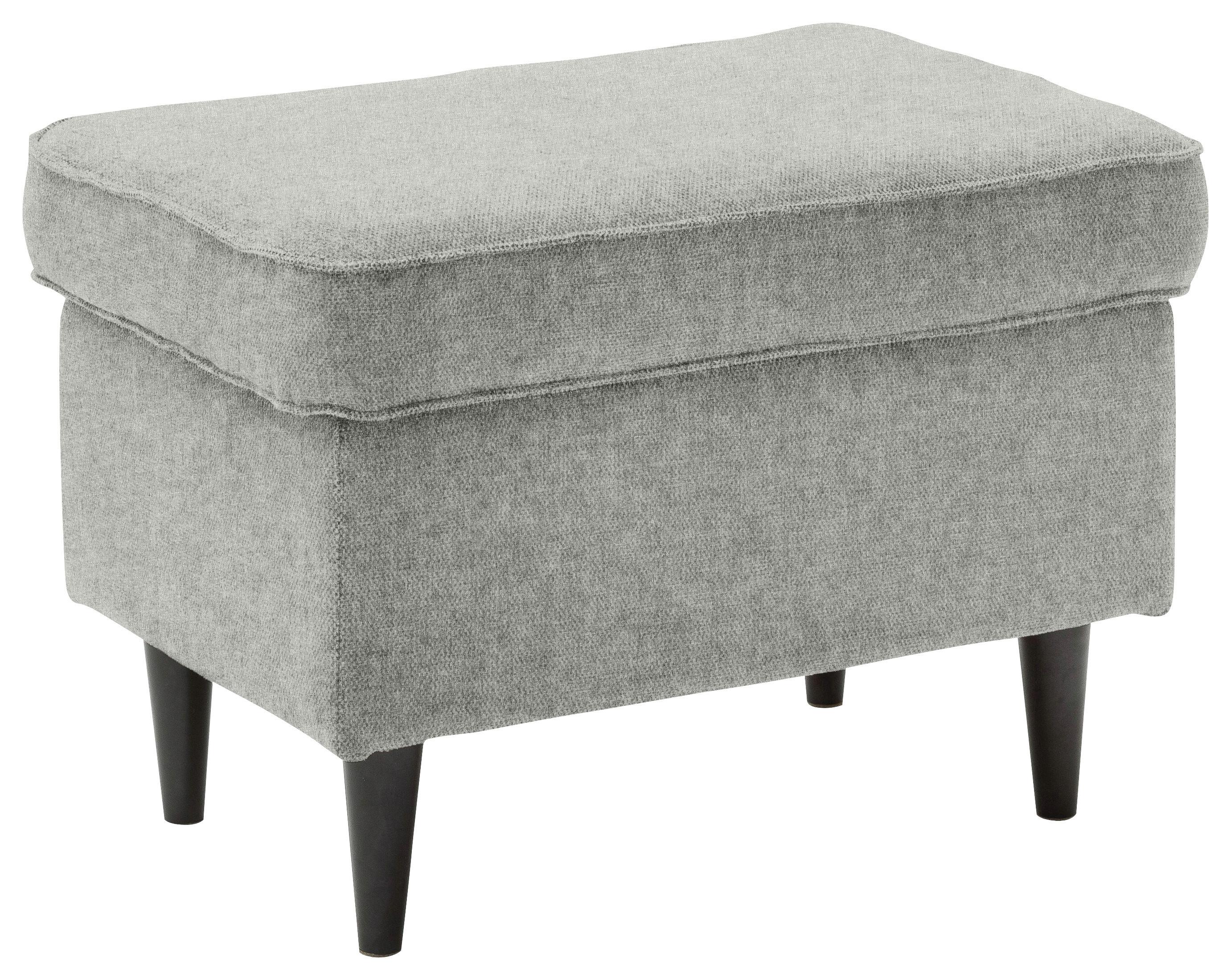 Hocker Oskar Hellgrau B: 63 cm - Hellgrau/Schwarz, Basics, Textil (63/43/42cm) - MID.YOU
