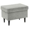 Hocker Oskar Hellgrau B: 63 cm - Hellgrau/Schwarz, Basics, Textil (63/43/42cm) - MID.YOU