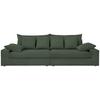 Viersitzer-sofa Avellino Grün B: 308 Cm - Schwarz/Grün, MODERN, Textil (308/80/140cm) - Livetastic