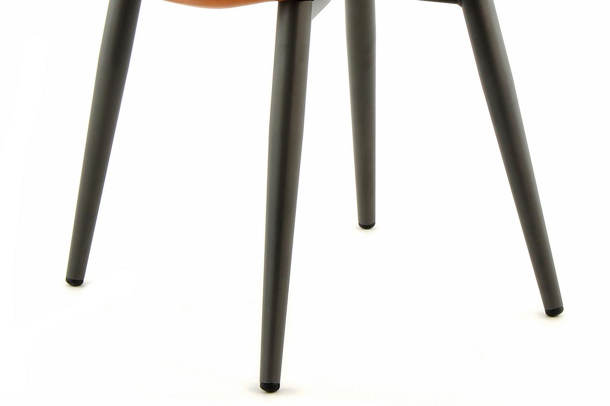 Schalenstuhl Cecil Orange Gepolstert 2er-Set - Orange, Trend, Textil/Metall (51/80/60cm) - Kayoom