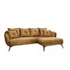 Ecksofa Baggio Mit Kissen Textil Gelb - Gelb/Schwarz, MODERN, Holz/Textil (277/162cm) - Livetastic
