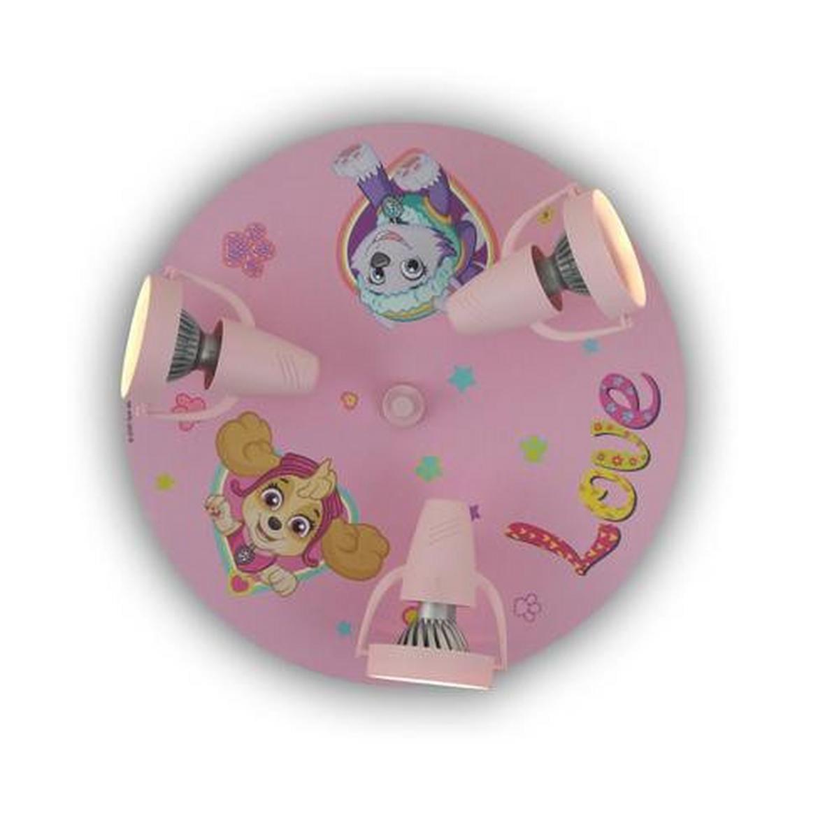 Kinderdeckenleuchte Paw Patrol Ø 35 Cm, Verstellbar - Multicolor/Rosa, Basics, Holzwerkstoff/Kunststoff (35/15cm) - Niermann
