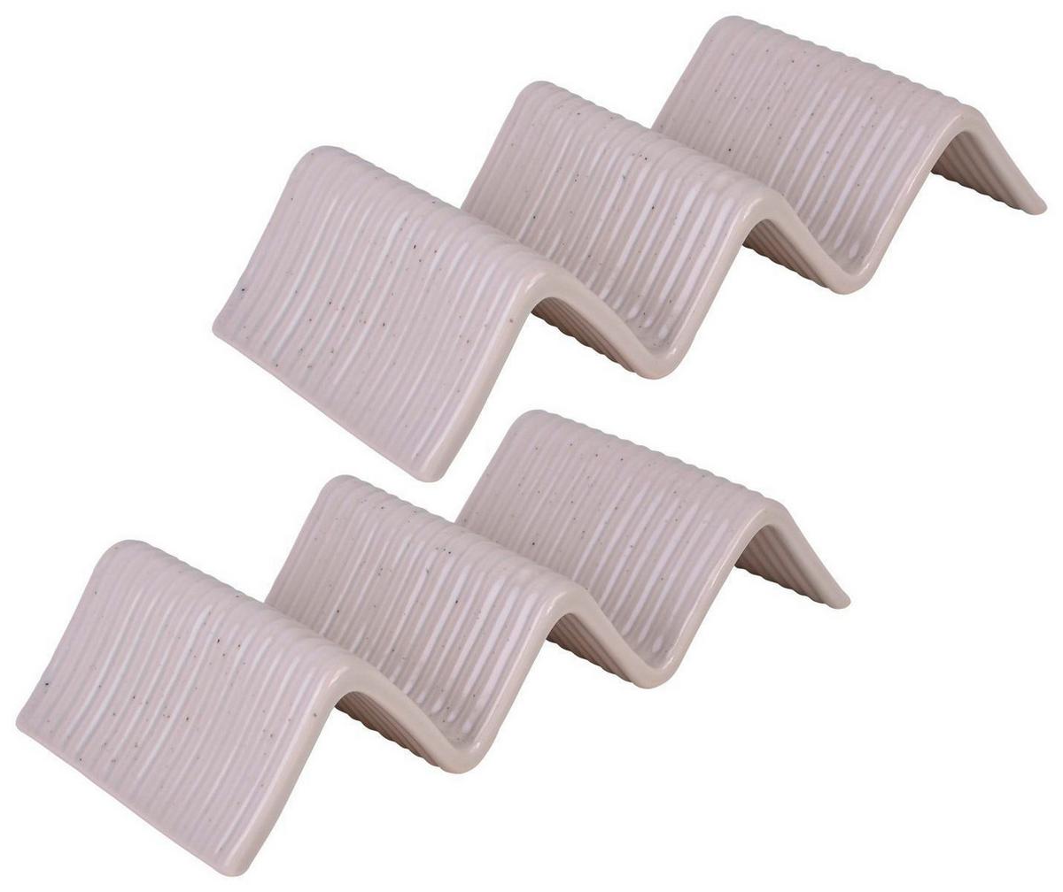 Servierschalenset Steinzeug, Street BxH: 22x11 cm, 2--Teilig. - Creme, Basics, Keramik (22/10,5cm) - Creatable
