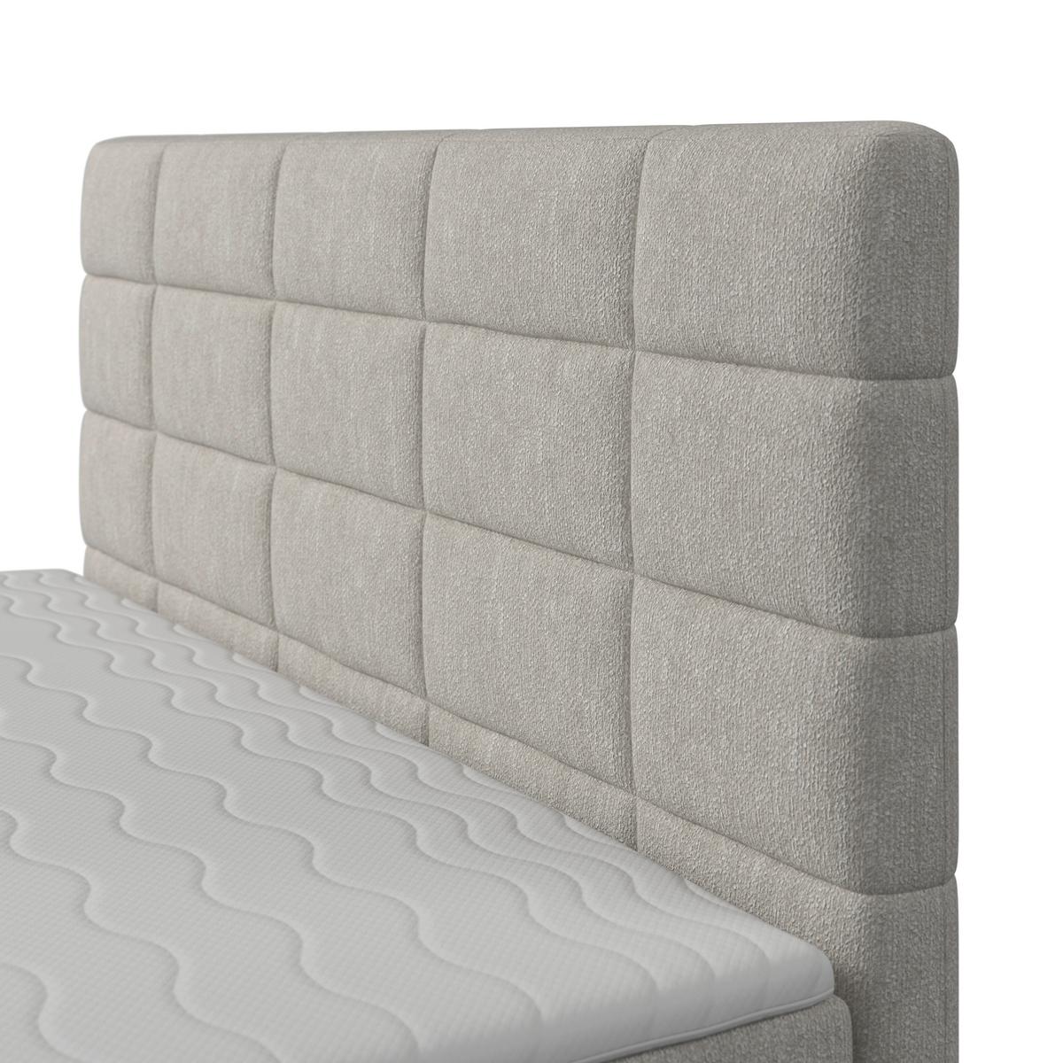 Boxspringová posteľ ARIA 180x200, sivá - čierna/sivá, Modern, drevo/textil (180/200cm) - Bessagi Home