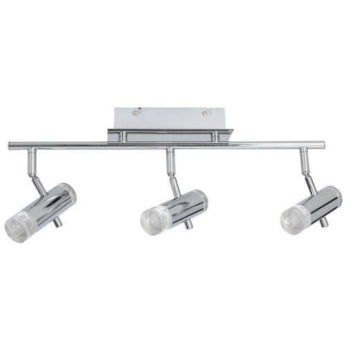 Strahler Garda 3-Flammig L: 46 cm - Chromfarben/Klar, Basics, Kunststoff/Metall (8,5/17cm) - Näve