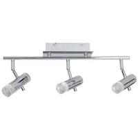Strahler Garda 3-Flammig L: 46 cm - Chromfarben/Klar, Basics, Kunststoff/Metall (8,5/17cm) - Näve