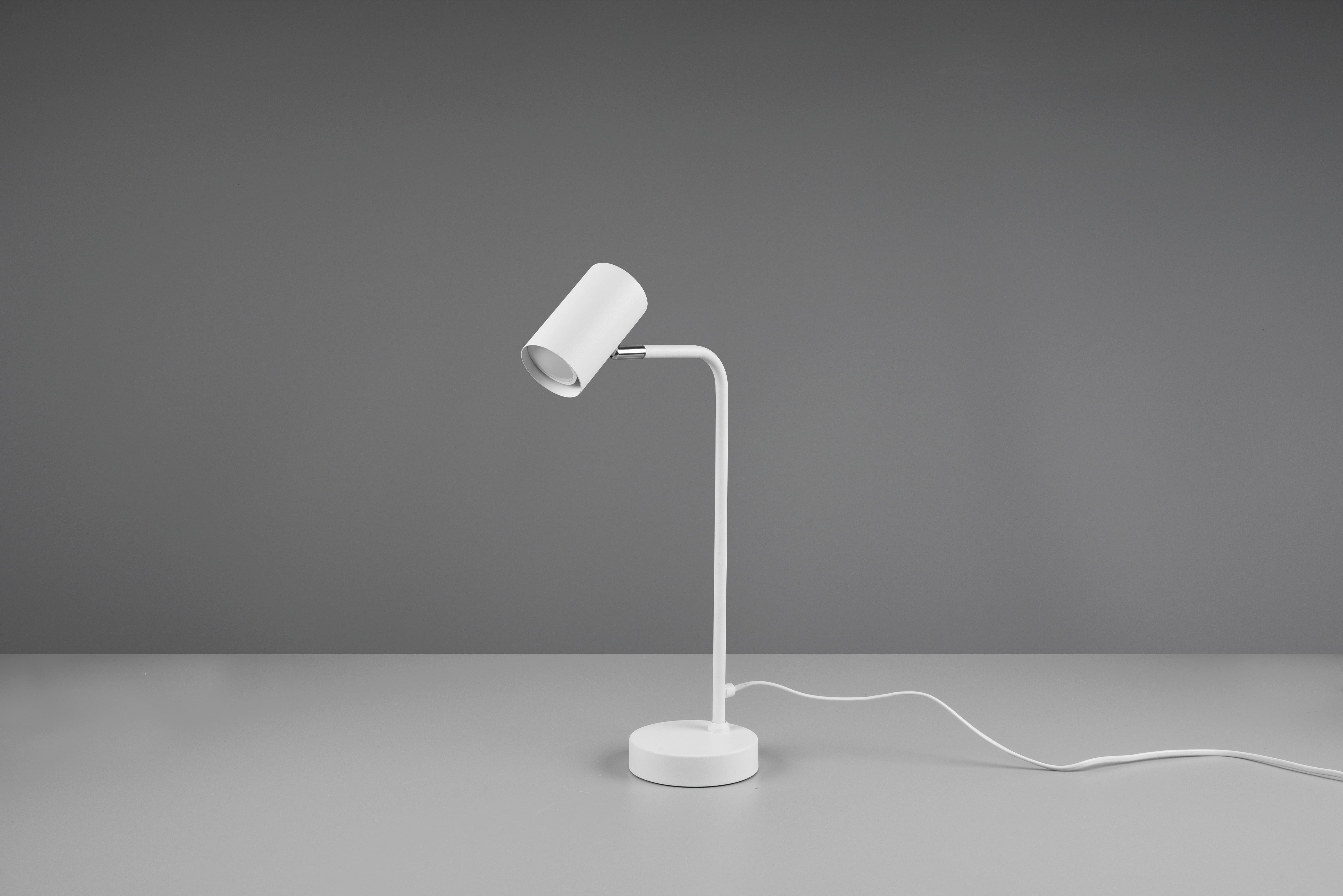 Tischlampe Marley Weiß mit Kippschalter - Weiß, Basics, Metall (45/12/25cm) - Trio Leuchten