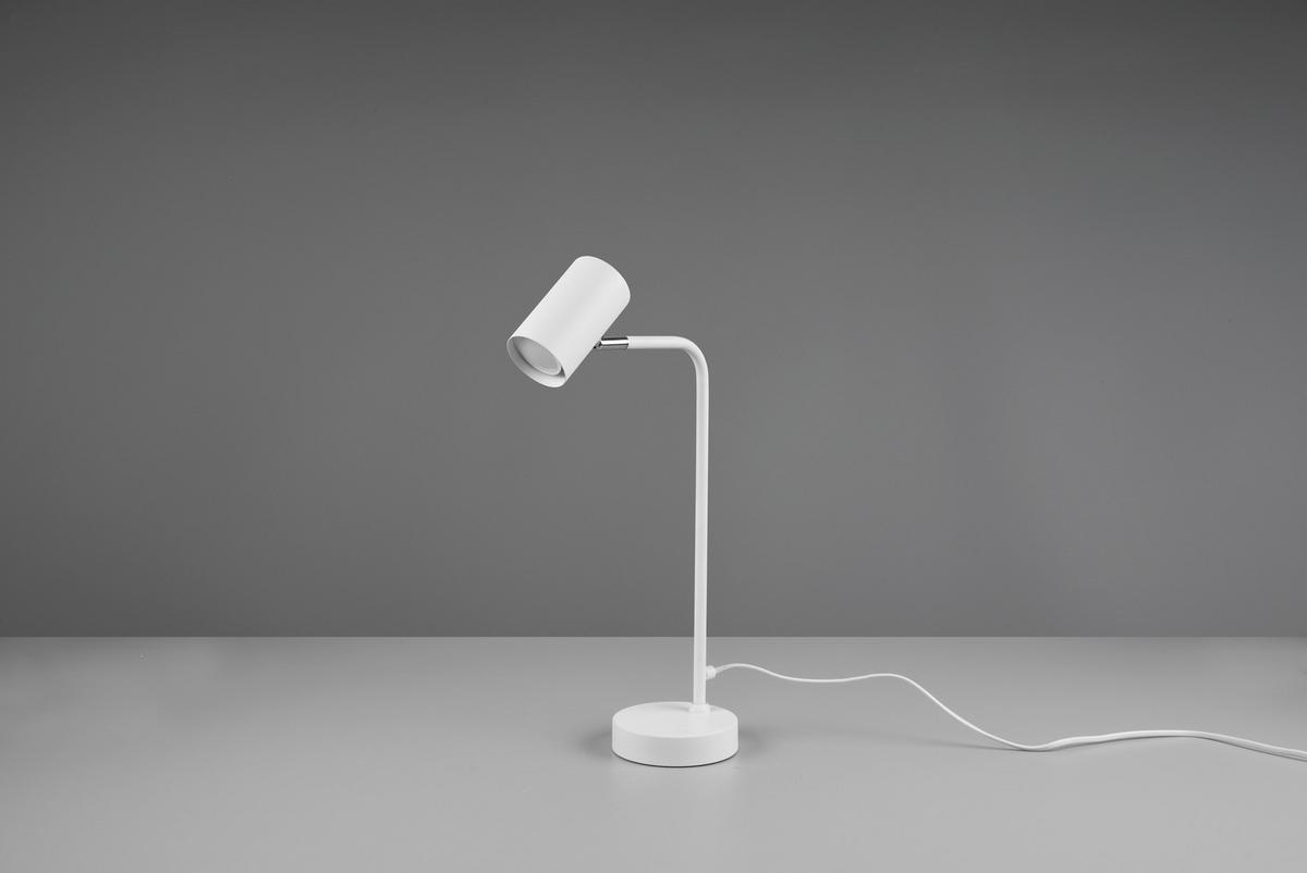 Tischlampe Marley Weiß mit Kippschalter - Weiß, Basics, Metall (45/12/25cm) - Trio Leuchten