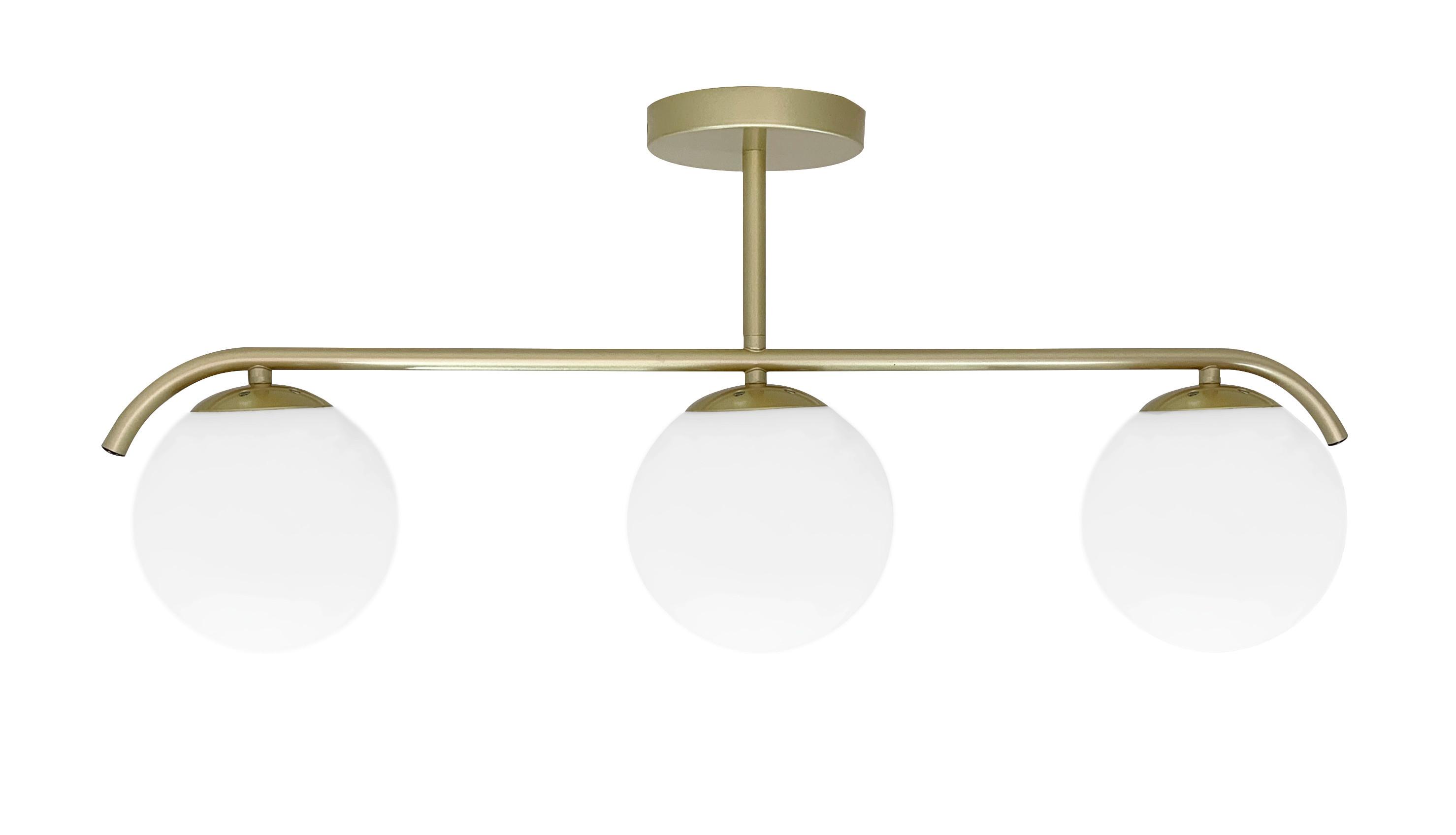 Deckenleuchte 33-35424 Amadeo - Messingfarben/Weiß, KONVENTIONELL, Metall (69,5/15/29cm)