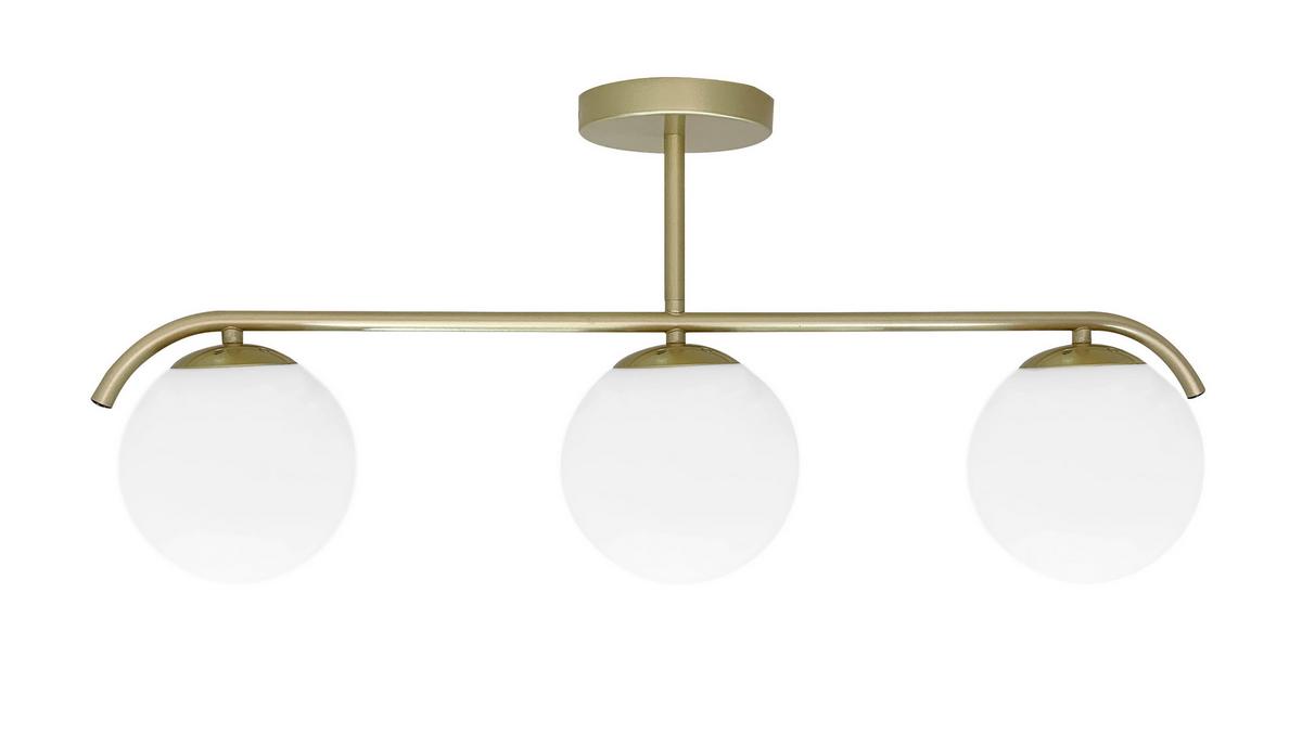 Deckenleuchte 33-35424 Amadeo - Messingfarben/Weiß, KONVENTIONELL, Metall (69,5/15/29cm)