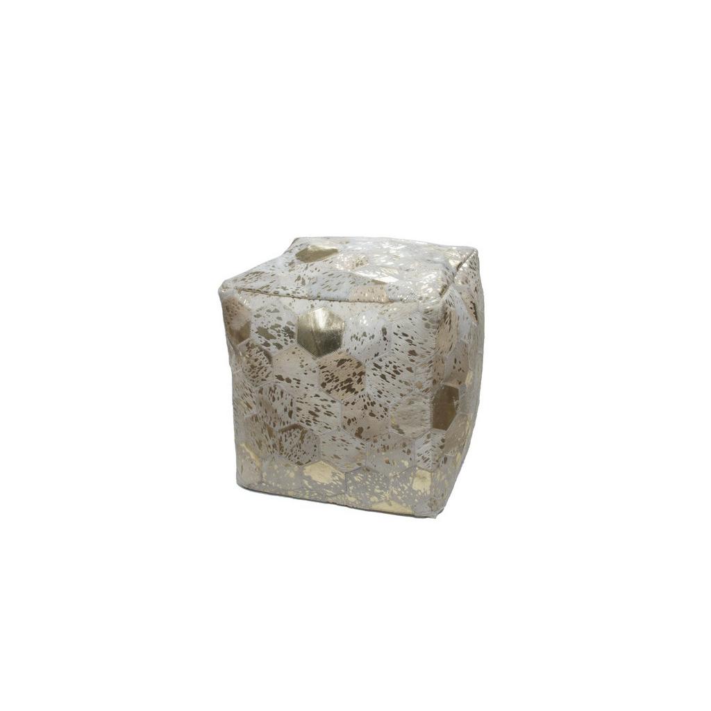 Pouf Dazzle Creme/Goldfarben B: 45 cm