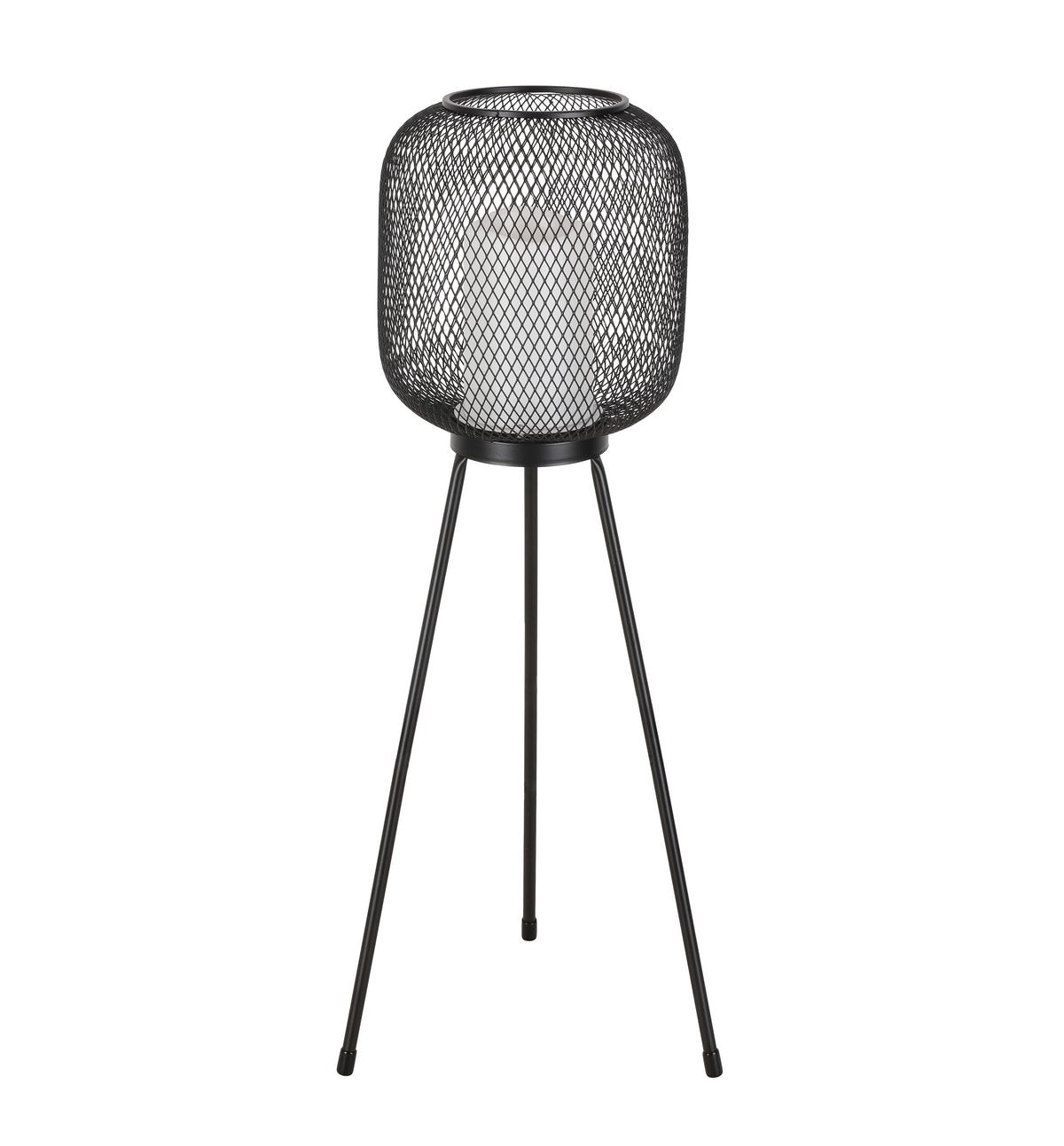 Stolní svítidlo Upu, P/V:23/58cm, černá - bílá/černá, Romantický / Rustikální, kov/plast (23/58cm) - Modern Living