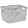 Aufbewahrungskorb Diamond 27x15 cm Kunststoff Hellgrau - Grau, Basics, Kunststoff (27/22/15cm) - Luca Bessoni