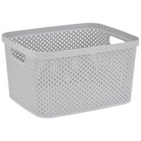 Aufbewahrungskorb Diamond 27x15 cm Kunststoff Hellgrau - Grau, Basics, Kunststoff (27/22/15cm) - Luca Bessoni