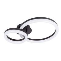 LED-Deckenleuchte 7096922 Circulo - Schwarz/Weiß, KONVENTIONELL, Kunststoff/Metall (53/40/14cm) - Näve