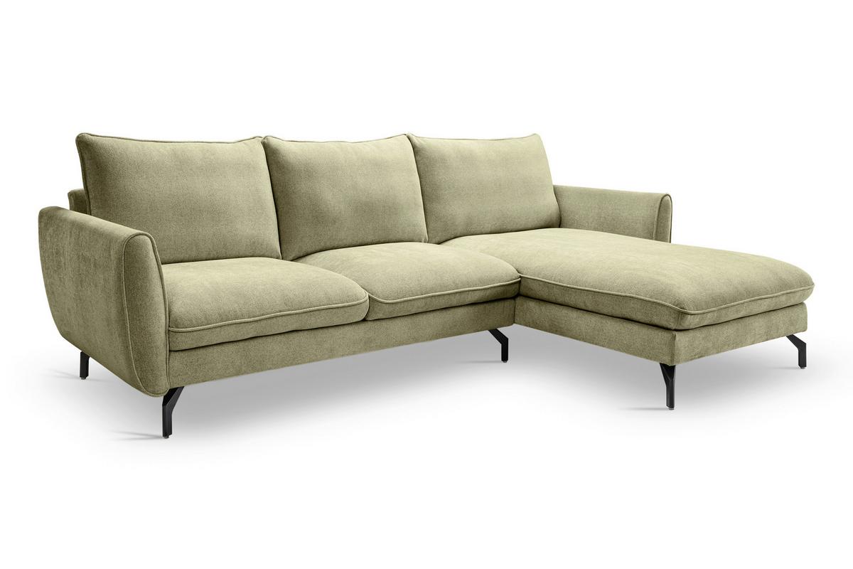 Ecksofa Toronto Grün S: 259x165cm - Schwarz/Grün, Basics, Holz/Textil (259/165cm) - MID.YOU