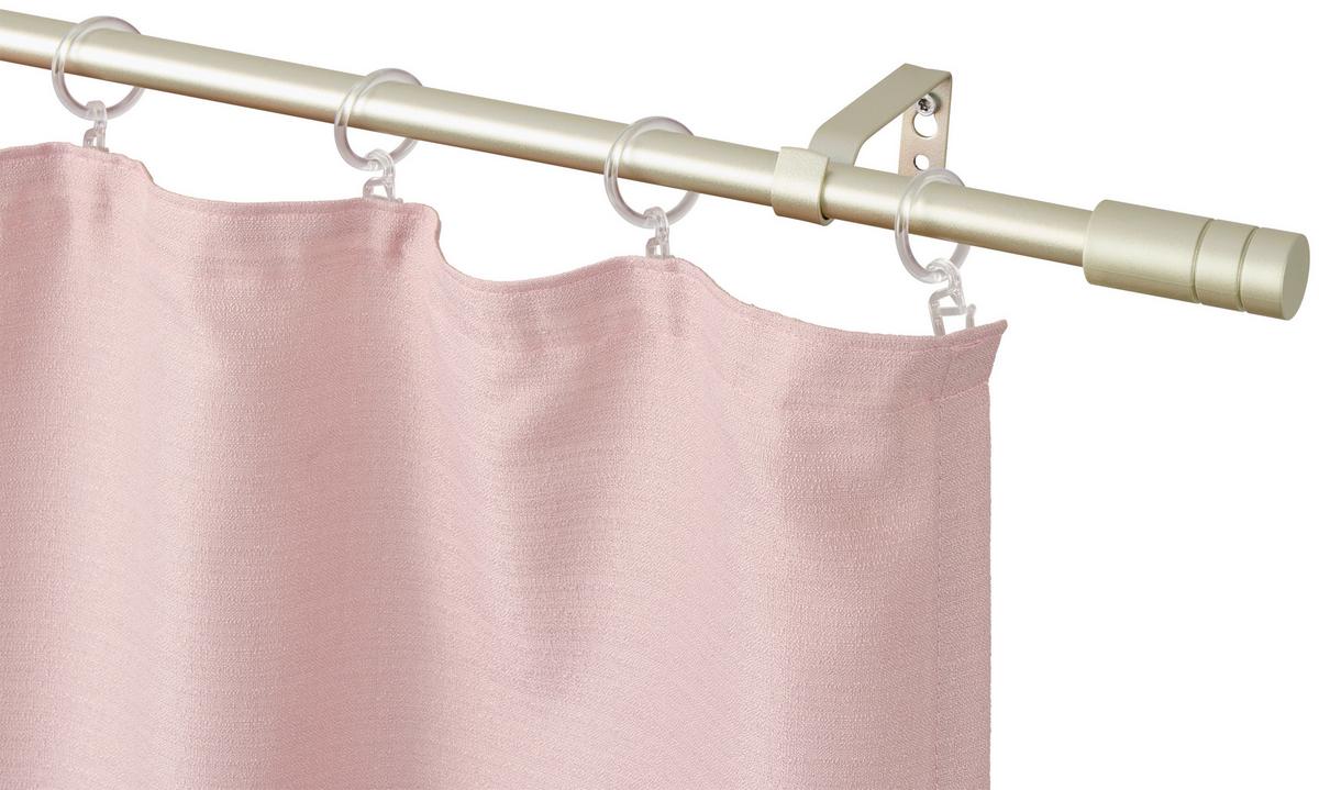 Rundstangengarnitur Birgit Silberfarben L: 130-240 cm - Silberfarben, KONVENTIONELL, Metall (130-240cm) - Ondega