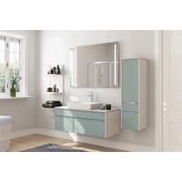 Badmöbel-Set 4-Tlg. Toronto B: ca. 240 cm Grau/Aqua - Grau, Holzwerkstoff (240cm) - Vertico