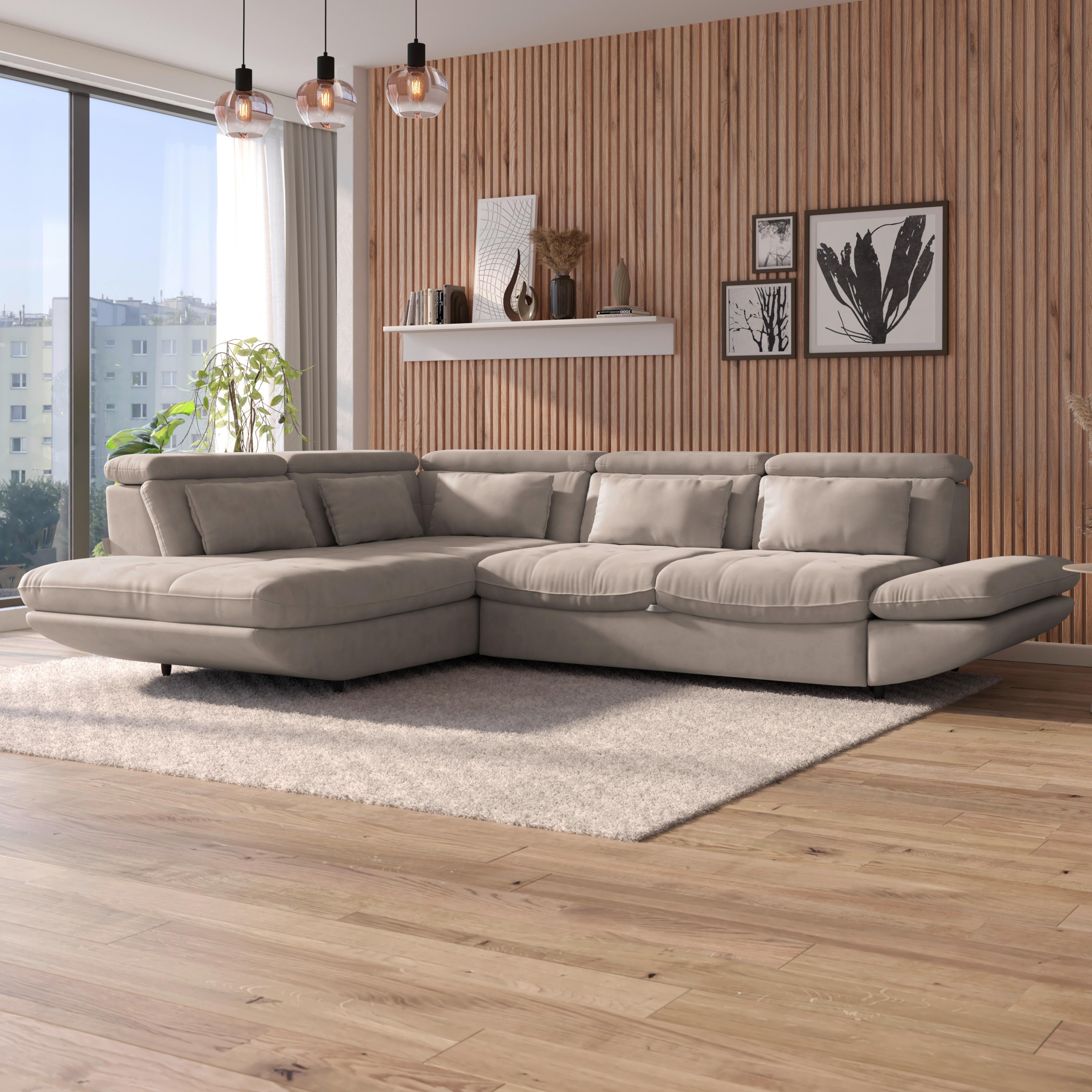 SEDACÍ SOUPRAVA PARK - černá/béžová, Moderní, textil/plast (311/233cm) - Luca Bessoni