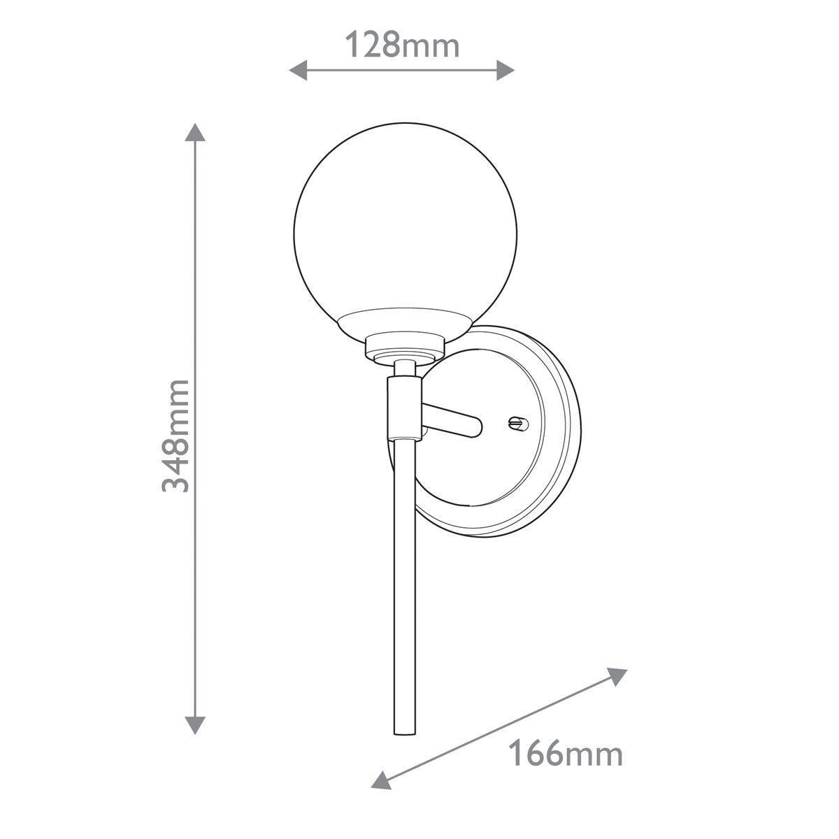 Fürdőszobai Falilámpa Kl-Benno1-Bk-Cpz - Pezsgő, Konventionell, üveg/fém (34.8/12.8/16.6cm) - Elstead Lighting