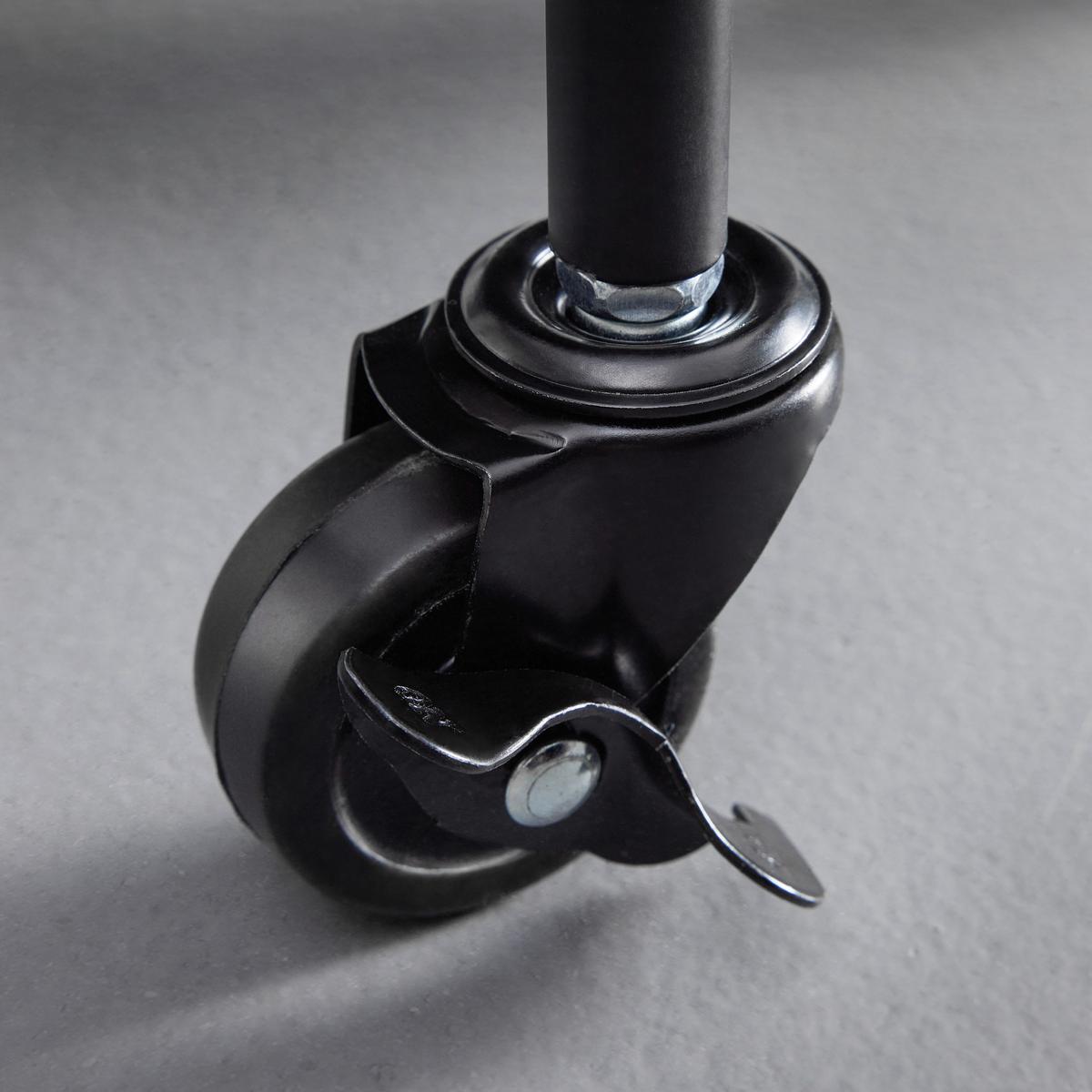 Servírovací vozík GIORGIA - čierna/farba duba, Modern, kov/drevo (70/79/34cm) - Bessagi Home