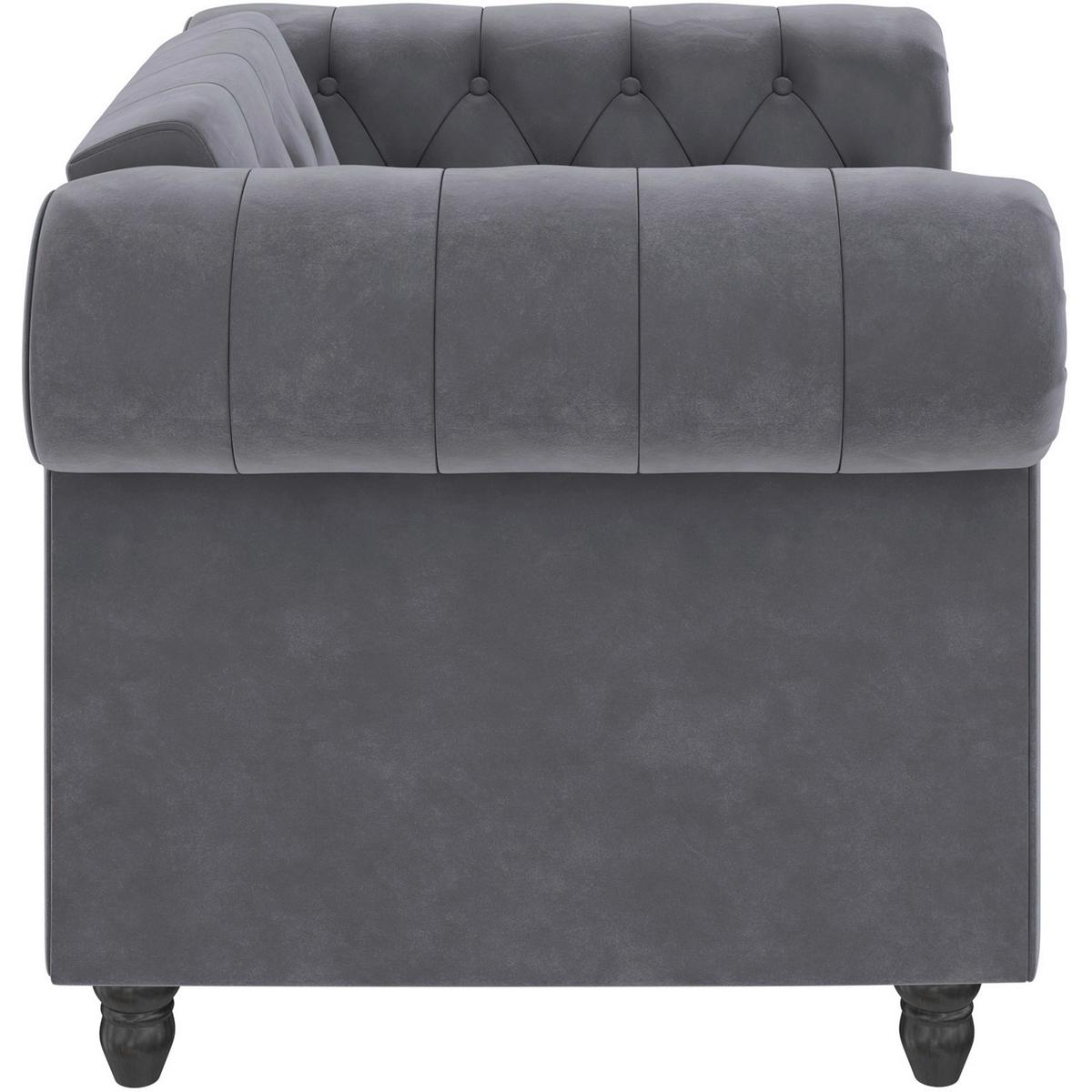 Sessel Firenze Anthrazit, Relaxfunktion - Anthrazit/Schwarz, Basics, Textil (111/83/87cm) - Livetastic