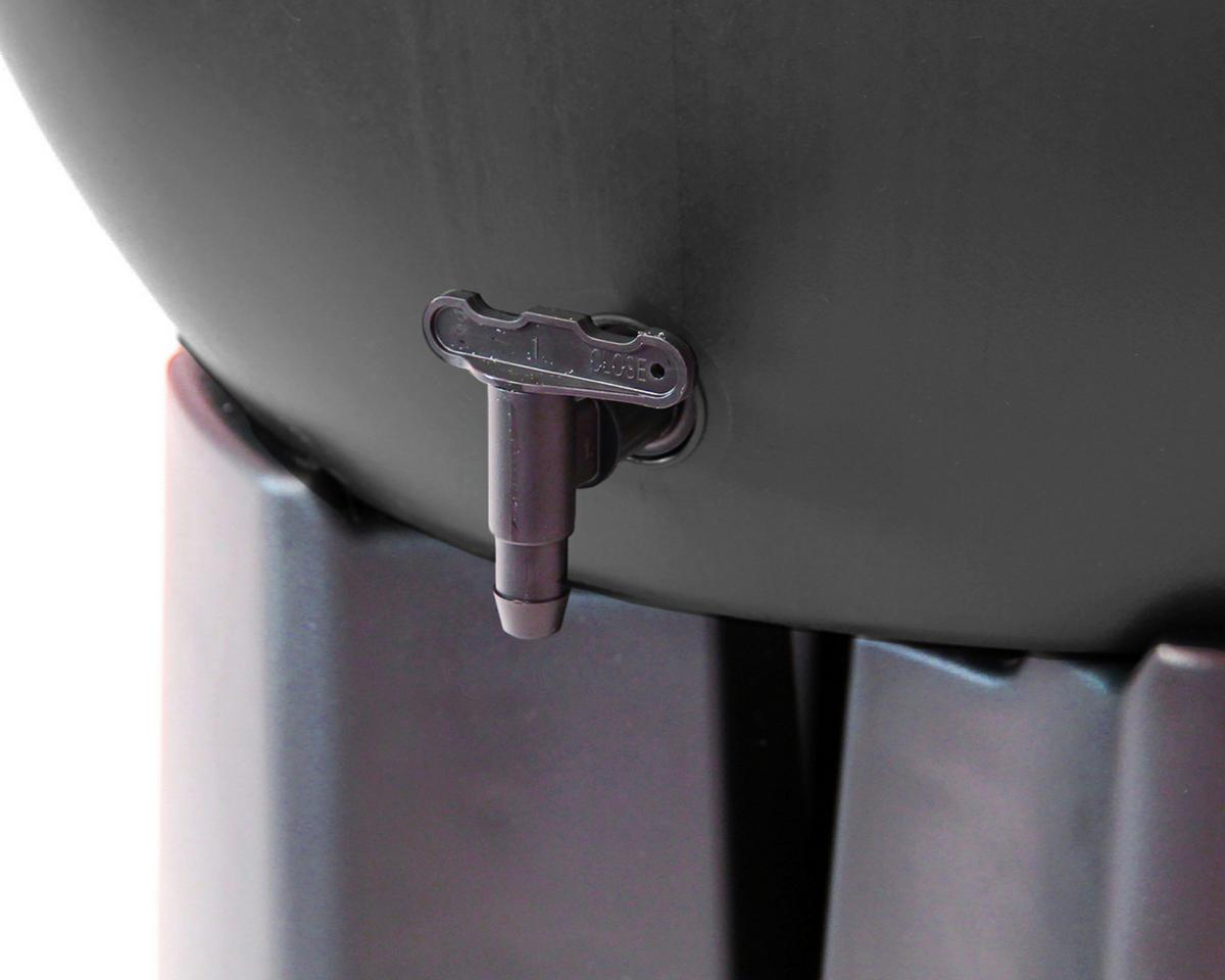 Regentonne Mit Ständer Schwarz 250 L - Schwarz, Basics, Kunststoff (121/52/54cm)