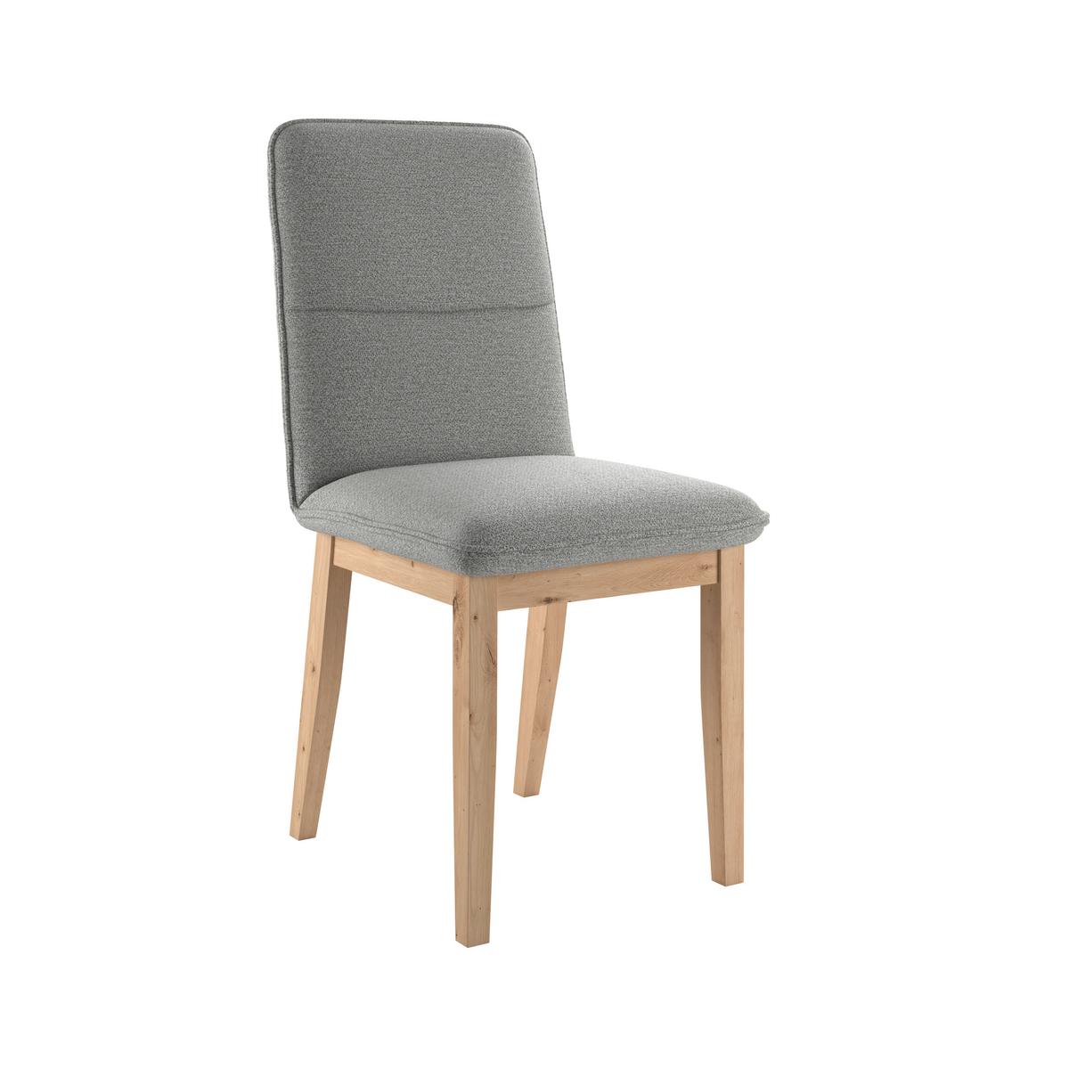 Vierfußstuhl Beluna Ii Webstoff Hellgrau, B: 47cm - Eichefarben/Hellgrau, KONVENTIONELL, Holz/Textil (47/91/56cm) - James Wood