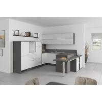 U-küche Ip3150 Grau/grafit 298x294x255 Cm Ohne Geräte - Graphitfarben, MODERN, Holzwerkstoff (298/294/255cm)