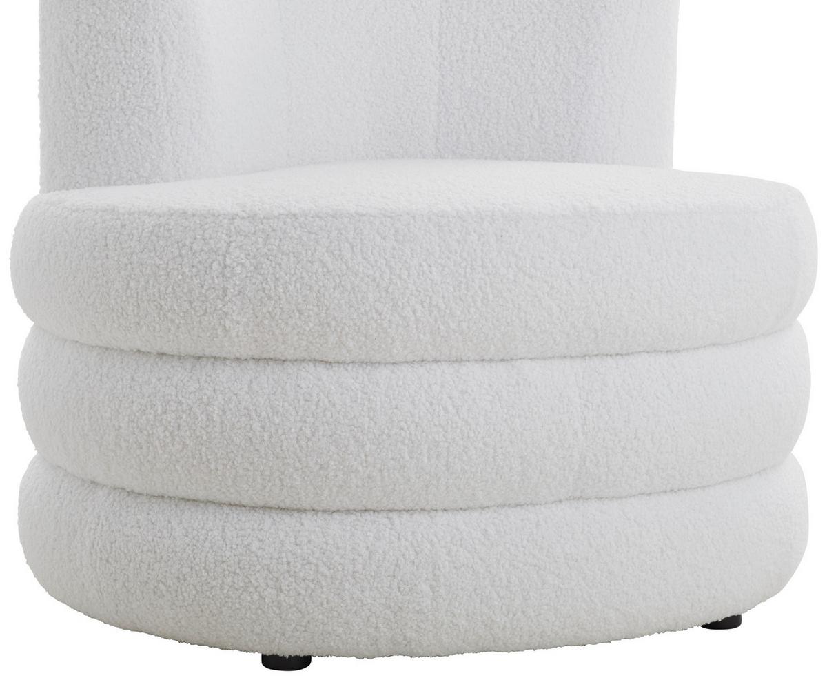 Designsessel Magari - Edelstahlfarben/Weiß, Trend, Textil (90/82/85cm) - Livetastic