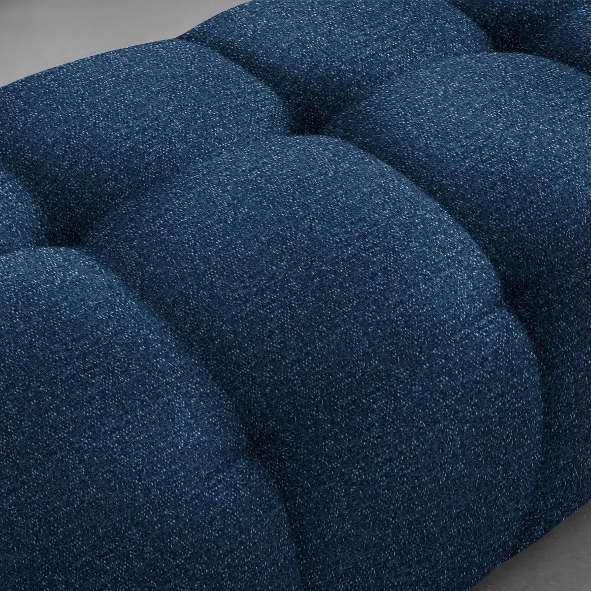 Taburet SOFI, tmavě modrá - černá/tmavě modrá, Moderní, textil (128/48/70cm) - Premium Living